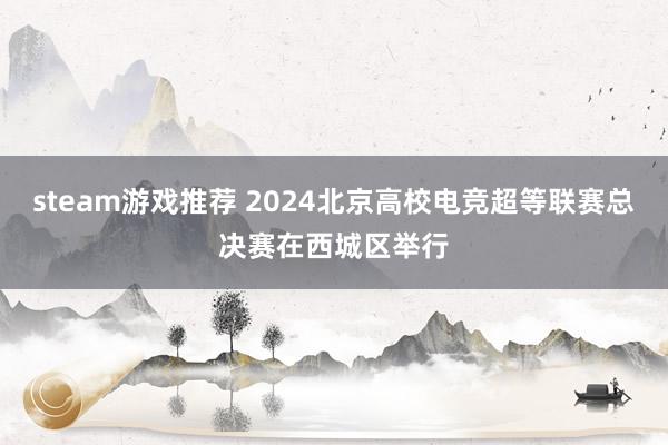 steam游戏推荐 2024北京高校电竞超等联赛总决赛在西城区举行